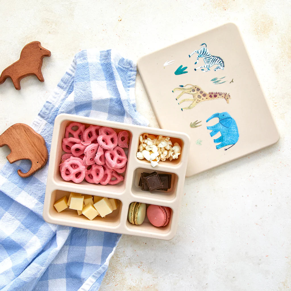 Silicone Bento Box - Safari Warm Cream
