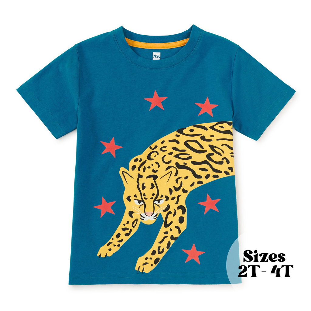Ocelot Pounce Double Sided Graphic Tee - Aruba