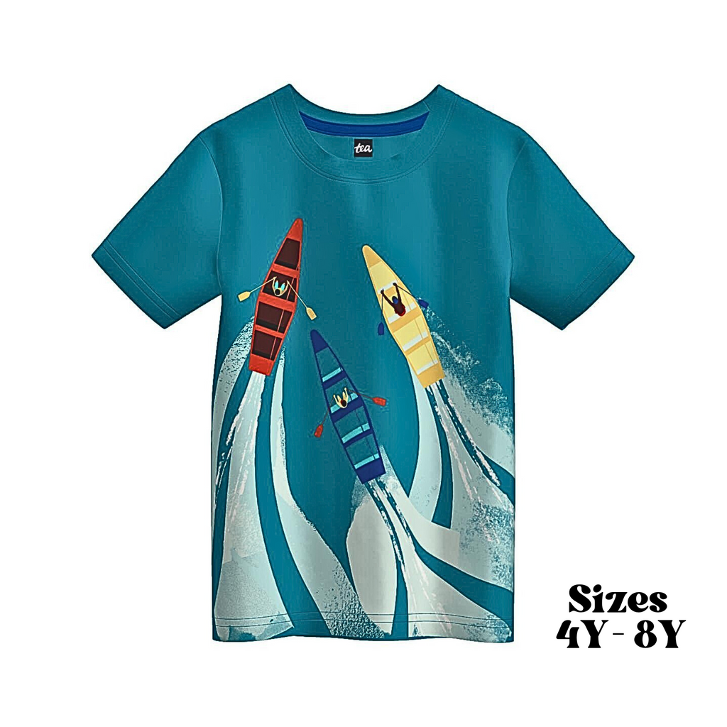 Costa Verde Kayakers Graphic Tee - Bondi Blue