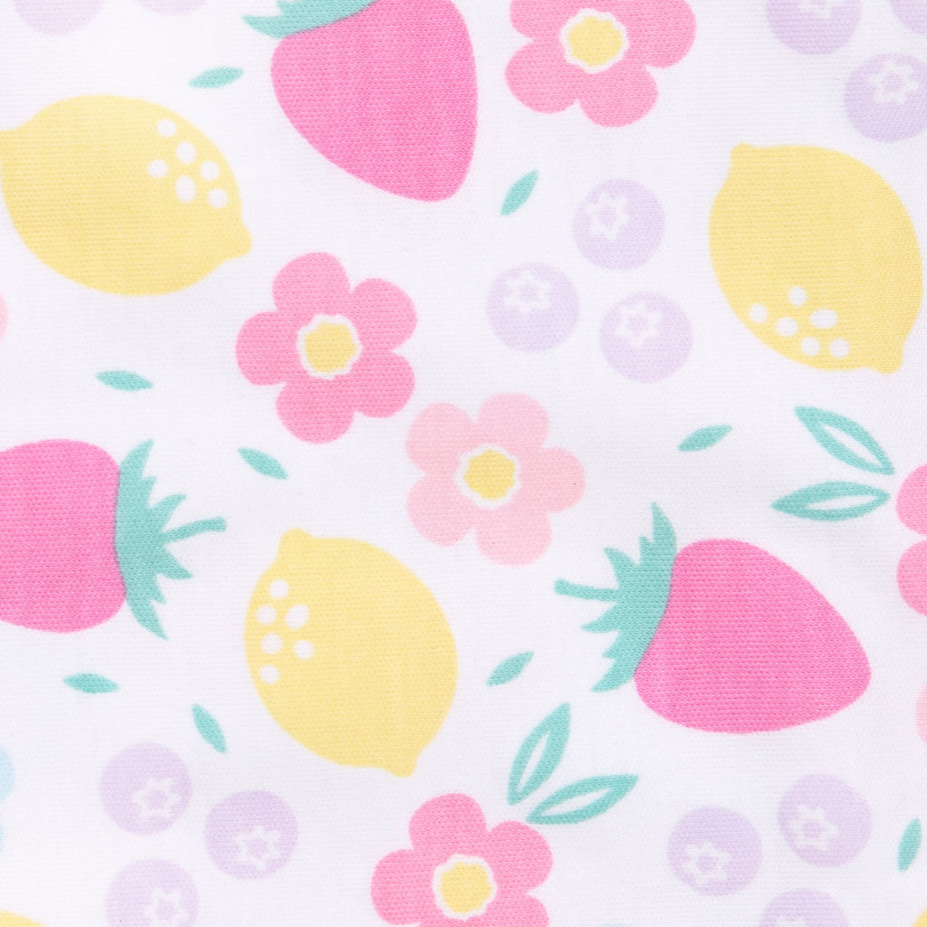 Fruity Fun Lilac Ruffle Zipper Footie