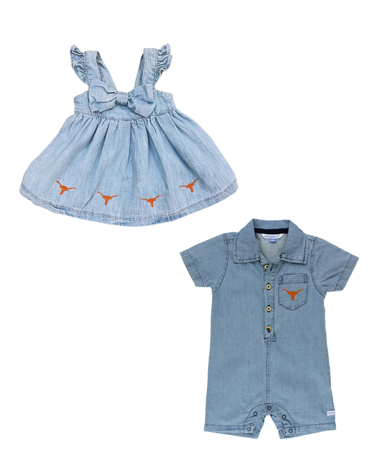 Embroidered Longhorn Dress & Romper