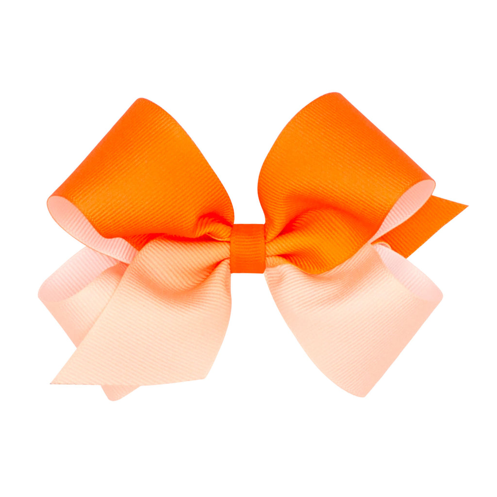 Medium Ombre Hair Bow - Orange