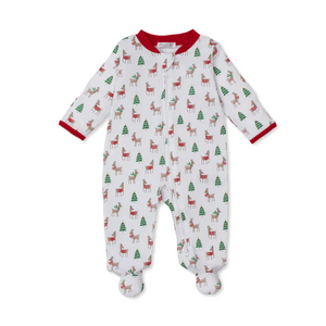 Christmas Reindeer Zip Footie