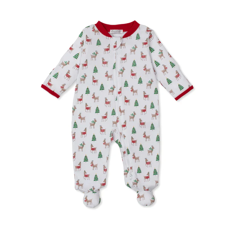 Christmas Reindeer Zip Footie