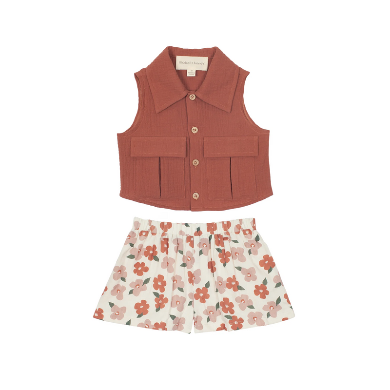 Mavery Two Piece Set - Pink Floral