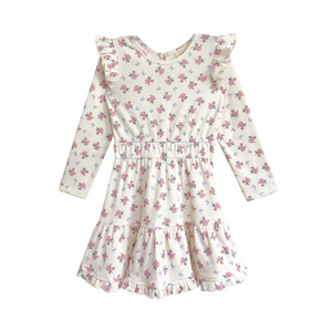 Mia Dress - Purple Bows & Pink Roses