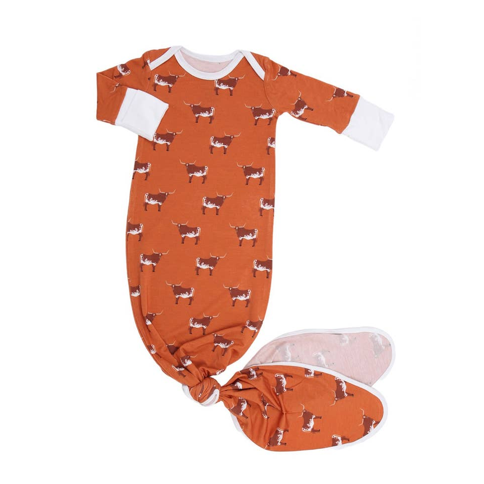 Longhorn Bamboo Knotted Gown