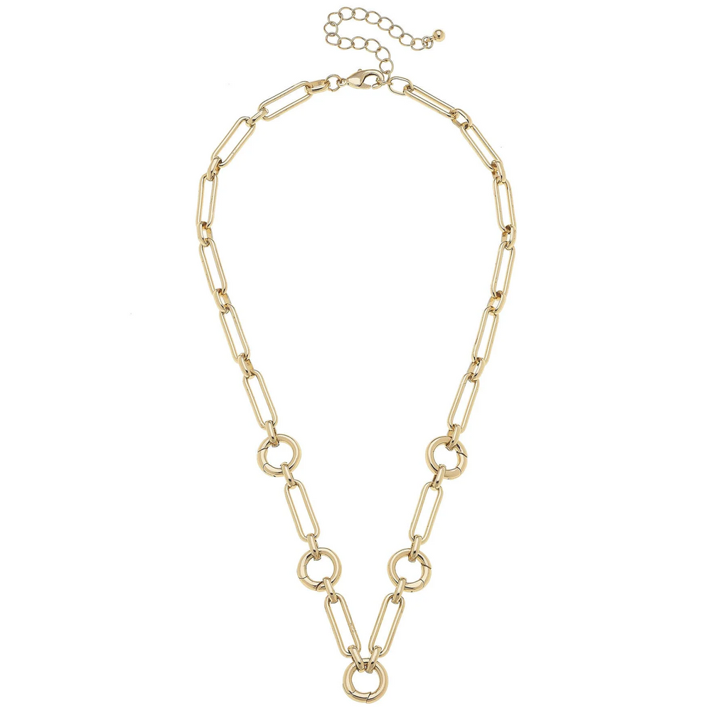 Lilah Multi-Charm Collector Necklace Base in Shiny Gold