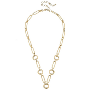 Lilah Multi-Charm Collector Necklace Base in Shiny Gold