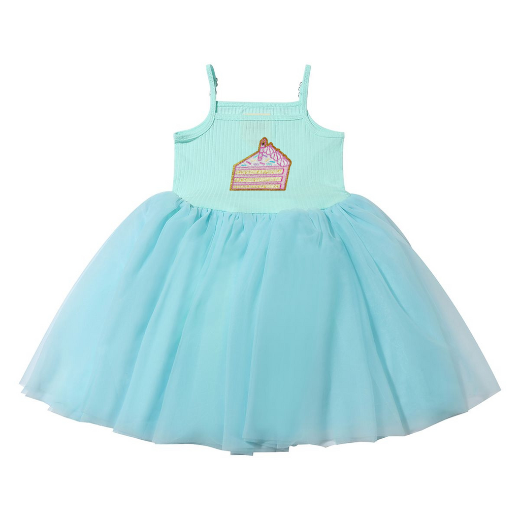 Birthday Cake Tutu Dress - Aqua