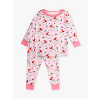 Dear Santa Christmas Ruffle Pink - LS PJ Set