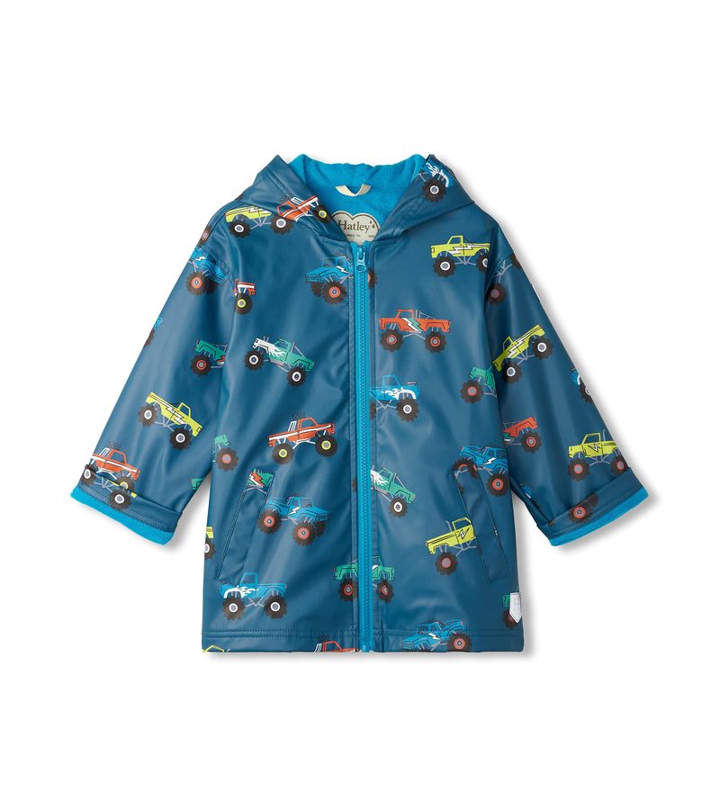 Monster Trucks Zip Up Rain Jacket