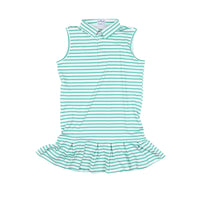 Polo Sleeveless Dress - Emerald Stripe