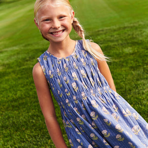 Girls Waverly Dress - Periwinkle Bud