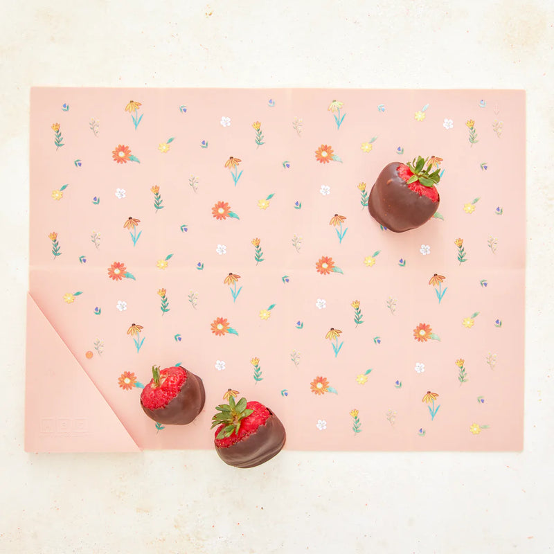 Silicone Placemat - Wildflower Ripe Peach