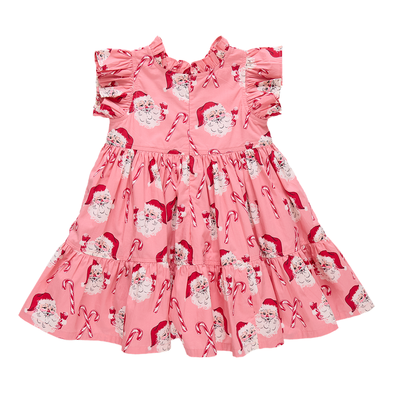 Jennifer Dress - Pink Candy Cane Santa