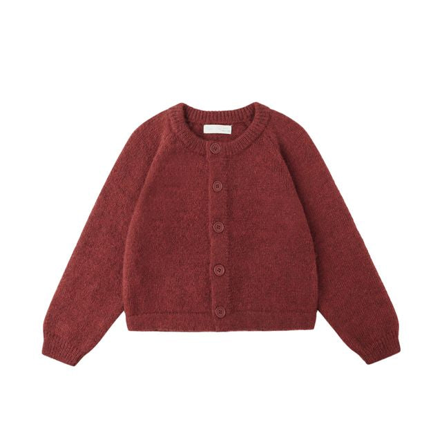 Fuzzy Cardigan - Ruby