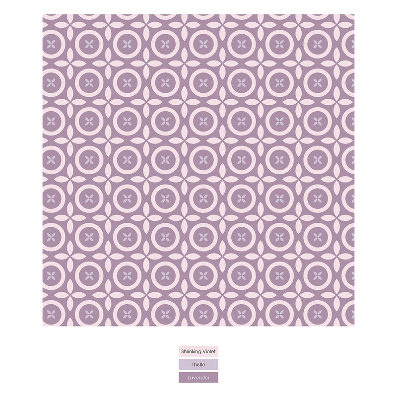 Print Muffin Ruffle 2 Way Zipper Footie - Lavender Flower Lattice