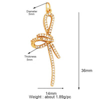 Large Pave Knotted Bow Charm