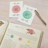 Pregnancy Journal BUMP to BABY Floral Wreath