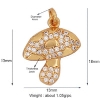 Pave Mushroom Charm