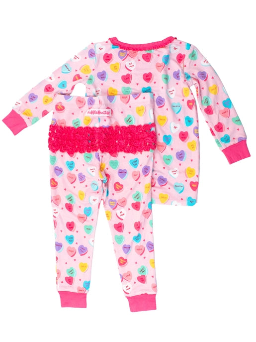 Be My Valentine - Ruffle Long Sleeve Bamboo Pajama Set