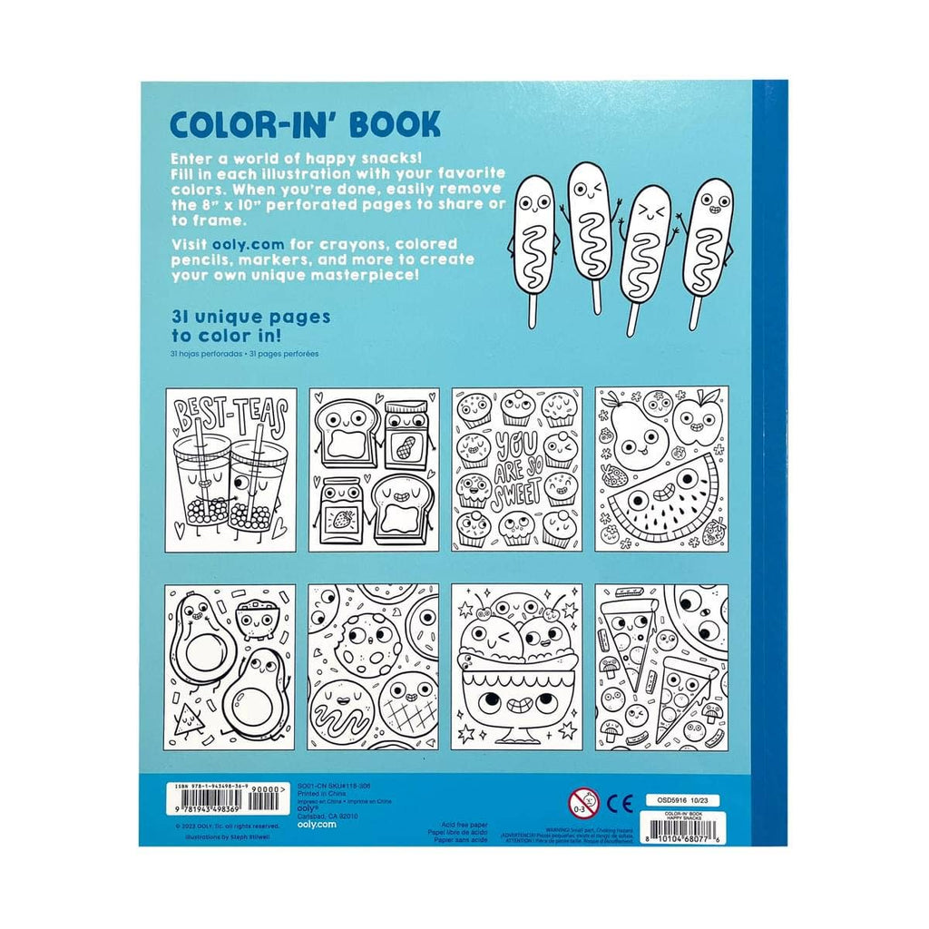 Color-in' Book - Happy Snacks