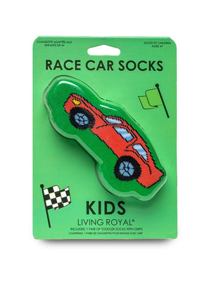 3D Packaged Crew Socks - Kids - Race Car - Green