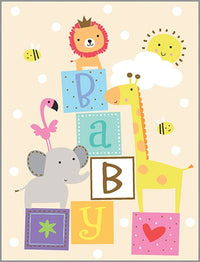 Baby Card - Baby Blocks and Animals