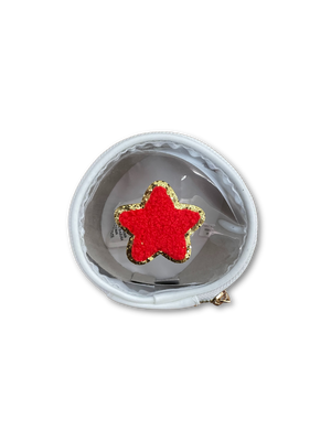 Round Pouch w/ Chenille Patch