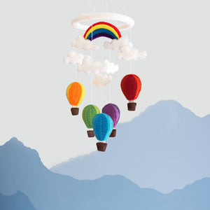 Hot Air Balloon - Felt Baby Mobile