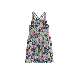 Strappy Back Skirted Dress - Amazon Rainforest Floral