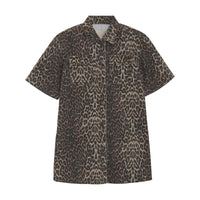 Leopard print dress on a white background