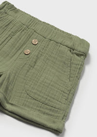 Sage Cotton Wide Leg Baby Boy Shorts