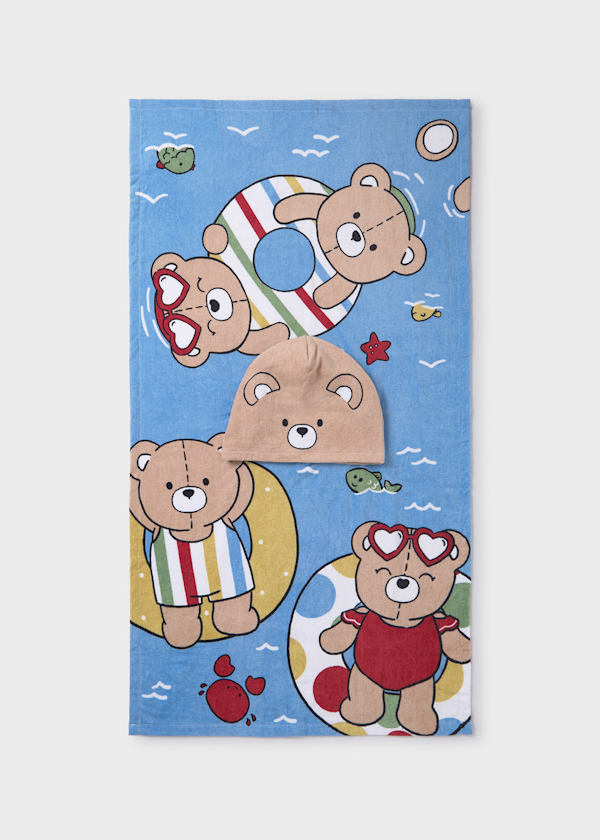 Bears Tubing Hooded Towel