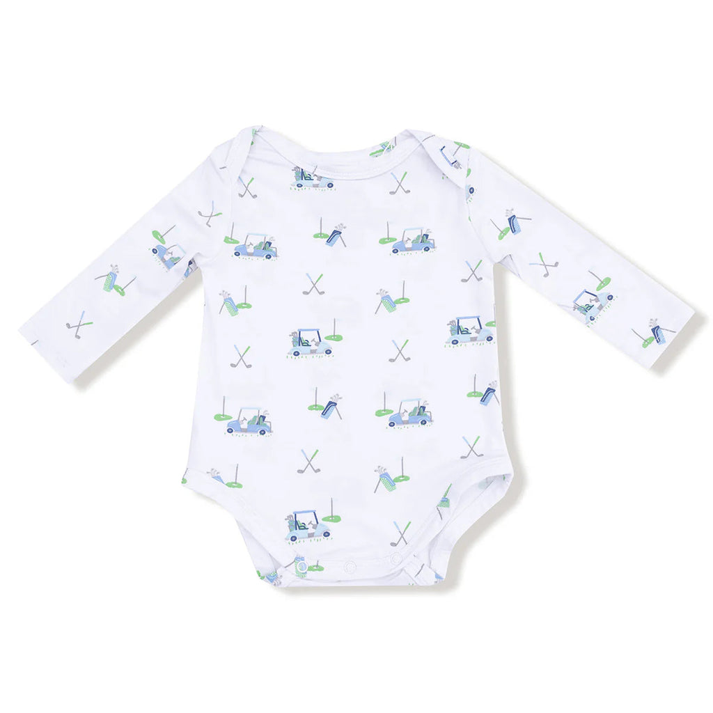 Baby Golf Carts - Blue - Lap Shoulder Bodysuit