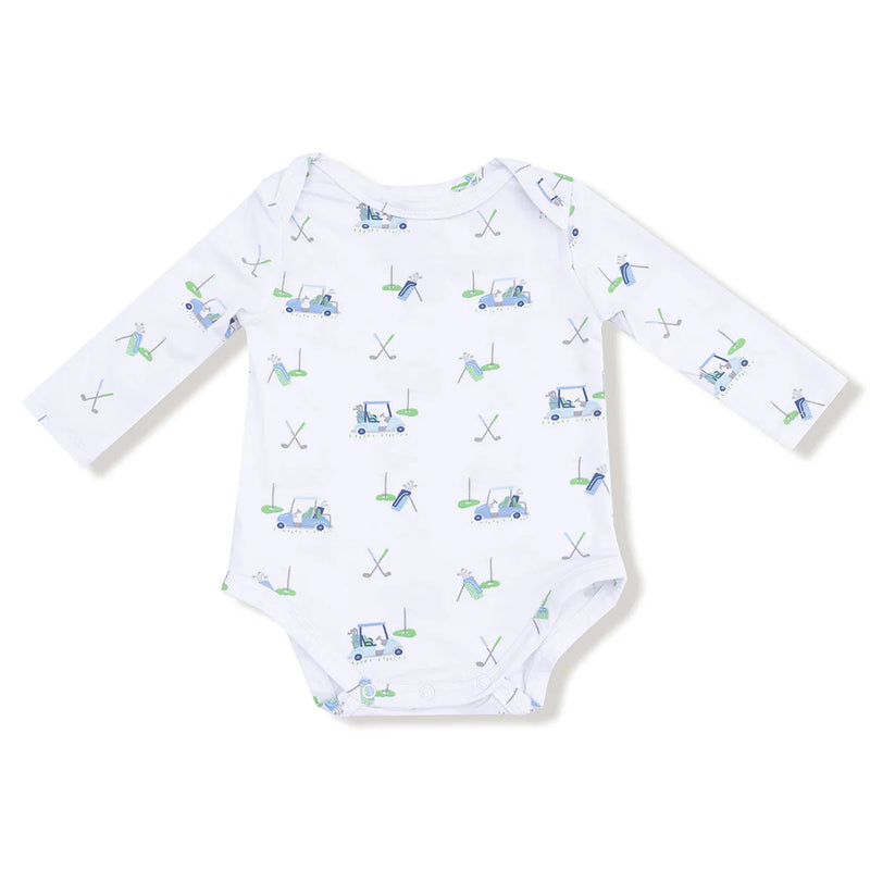 Baby Golf Carts - Blue - Lap Shoulder Bodysuit
