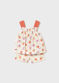 Bambula Carrot Floral Baby Tank & Shorts Set