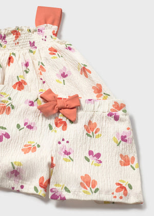 Bambula Carrot Floral Baby Tank & Shorts Set