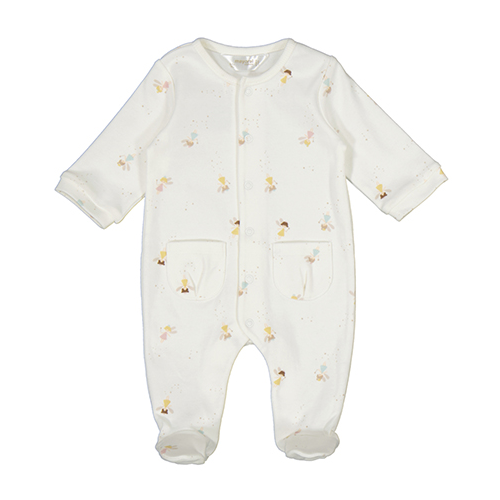 Ballerina Allover Print Footed Coverall