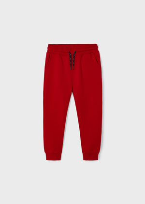 Red Cuffed Fleece Trousers