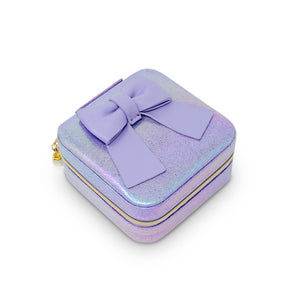 Shiny Jumbo Bow Jewelry Box - Purple