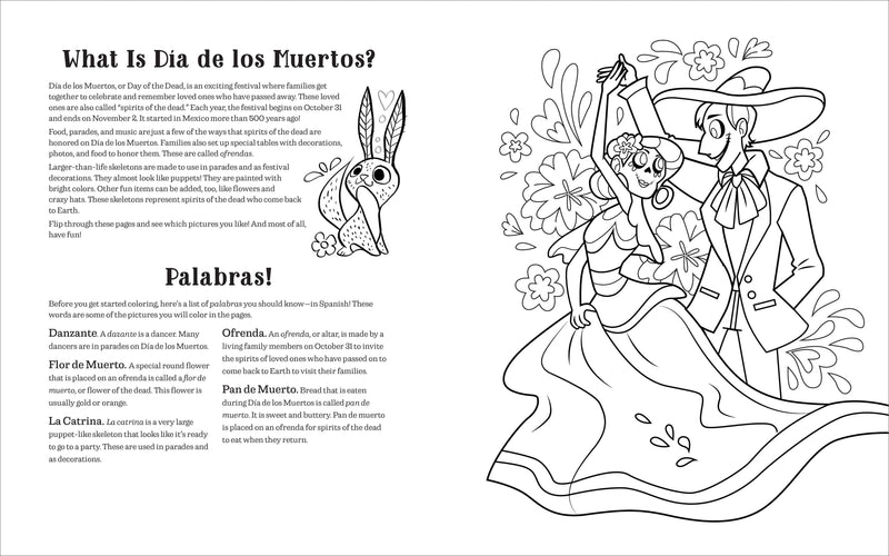 Día de los Muertos Coloring Book for Kids