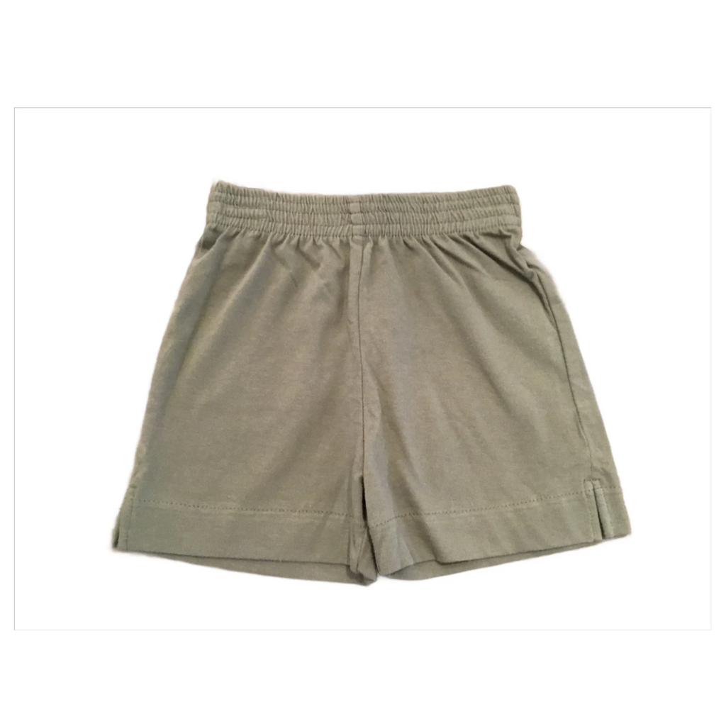 Olive Jersey Knit Shorts by Luigi Kids