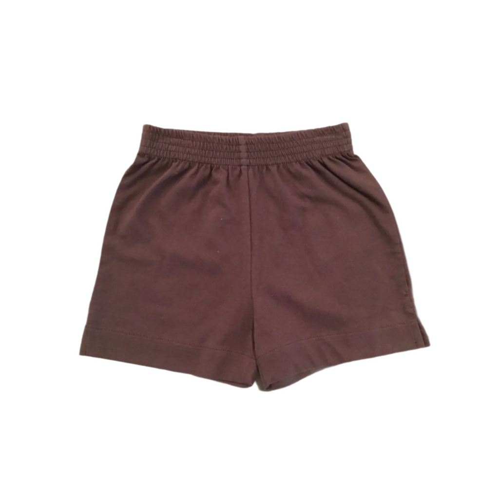Chocolate Jersey Knit Shorts by Luigi Kids
