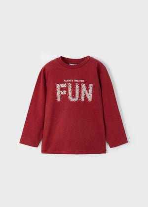 Always Time for Fun - Wine LS Tee