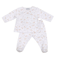 Bunny Hop Ivory Kimono Tee Footed Pant Set