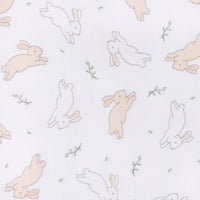 Bunny Hop Ivory Zipper Footie