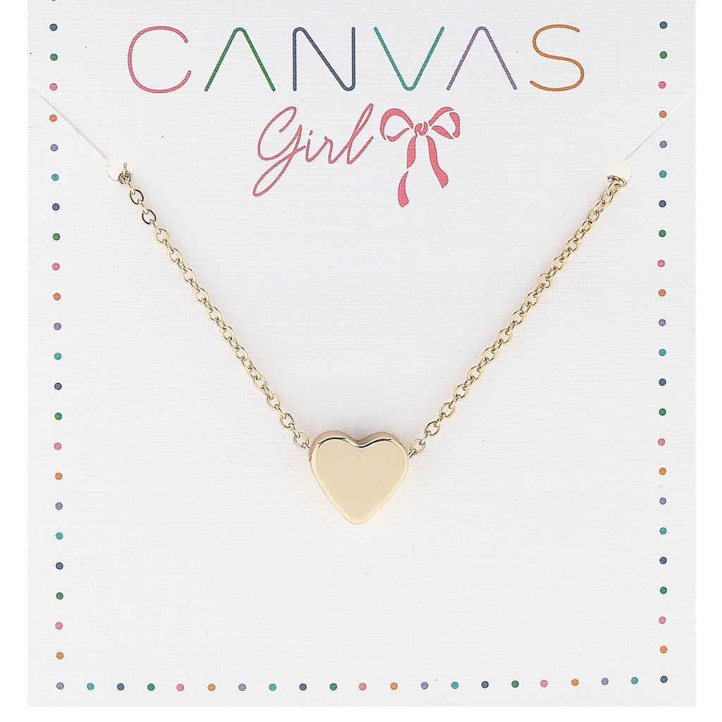 Scarlett Heart Children's Necklace in Shiny Gold