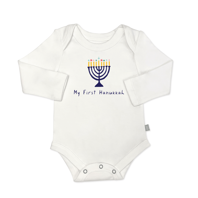 My First Hanukkah -LS Organic Onesie